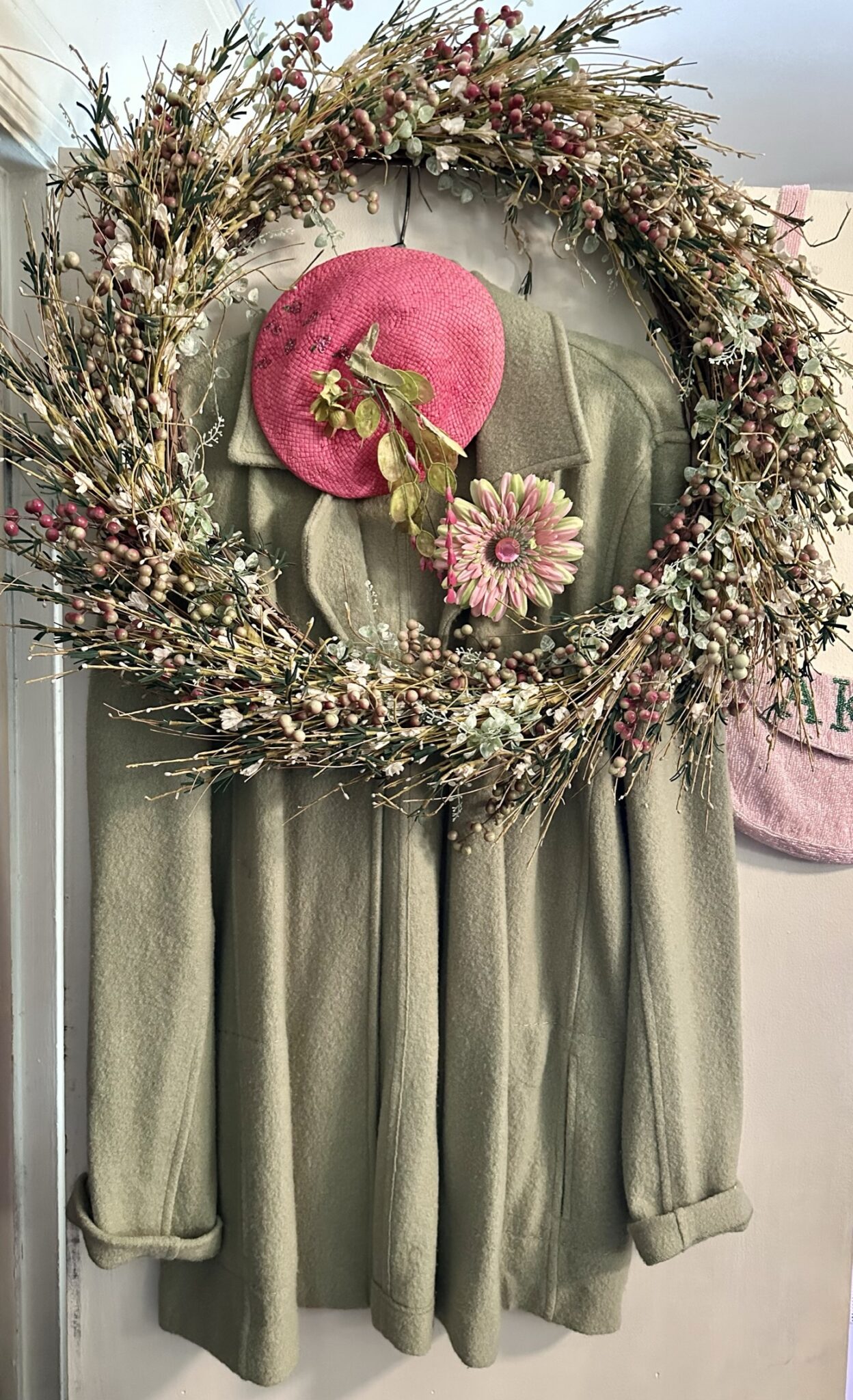 Aka En Francais Pink Green Vintage Hat
