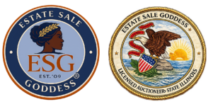 Estate Sale Goddess and Auctioneer Logo