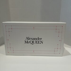 alexander mcqueen leather silver metal cap toe ballet flats