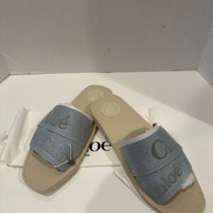 chloe logo woody slides