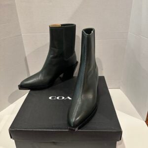 coach green leather boots prestyn