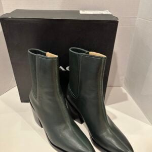 coach green leather boots prestyn