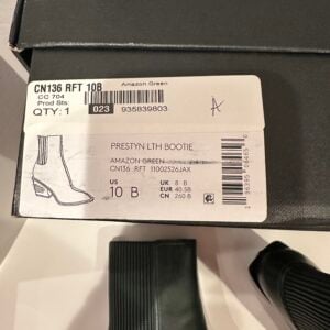 coach green leather boots prestyn