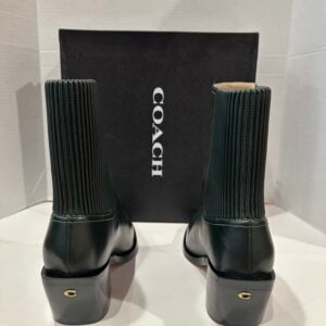 coach green leather boots prestyn