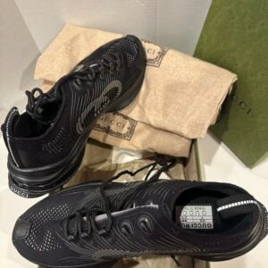 gucci run sneaker black