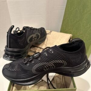 gucci run sneaker black