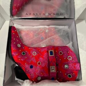 azalea wang red brocade gem western boots